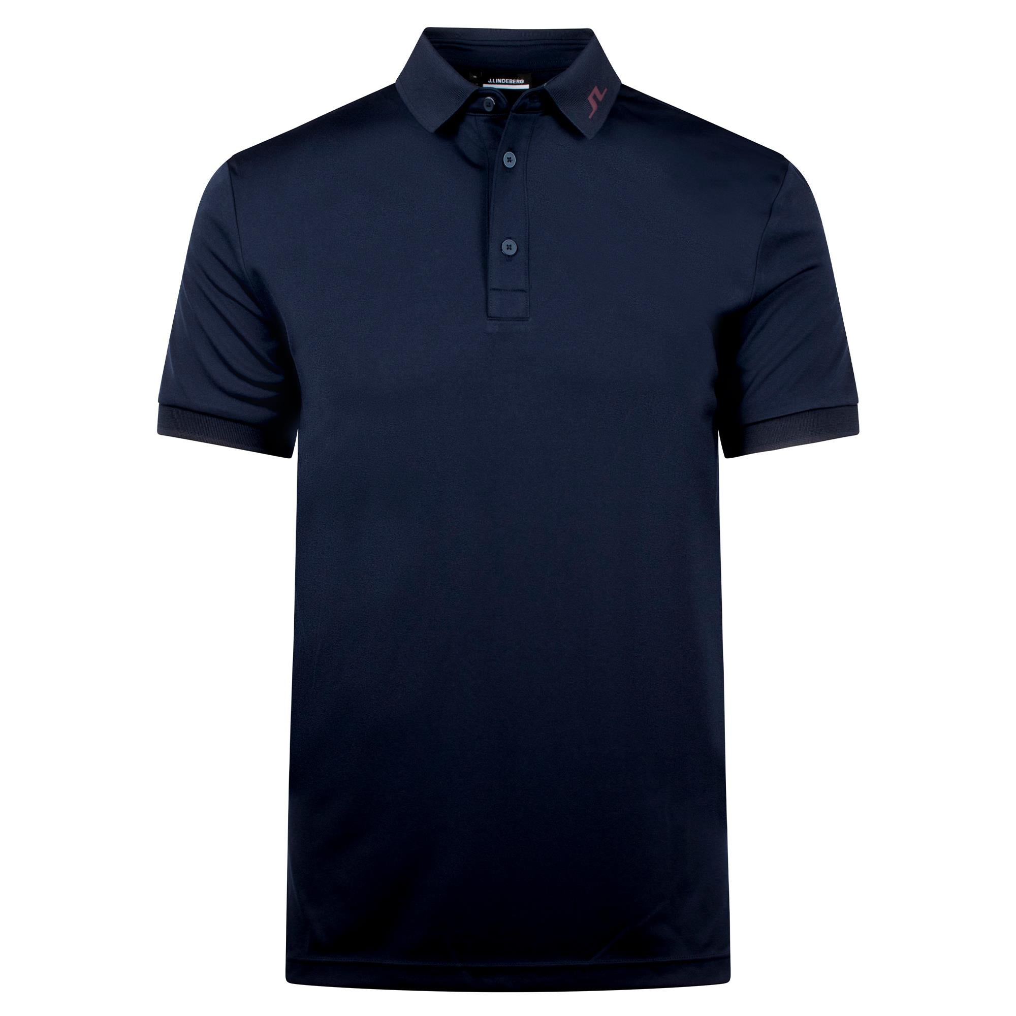 J Lindeberg KV Print Mens Golf Polo Shirt Navy